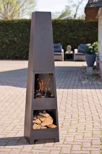 Chimenea Estufa Exterior Brasero A Leña Y Carbón