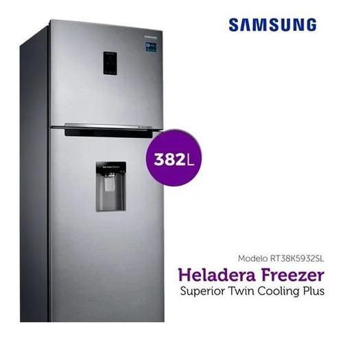 Imagen 6 de 9 de Heladera Samsung Rt38 Rt38k5932sl Inverter No Frost 380lt
