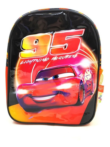 Mochila 12'' Cars Rayo Mc Queen Con Carro (3883)