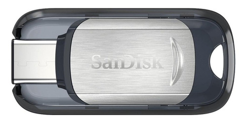 Pendrive SanDisk Ultra Type-C 128GB 3.1 Gen 1 prateado e preto
