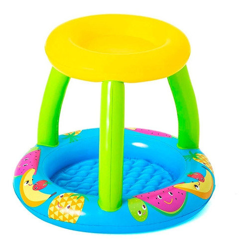 Pileta Con Techo Protección Uv Frutas Bebe Inflable Pileta