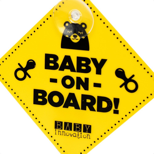 Baby On Board Cartel Con Sopapa Para Auto - Baby Innovation
