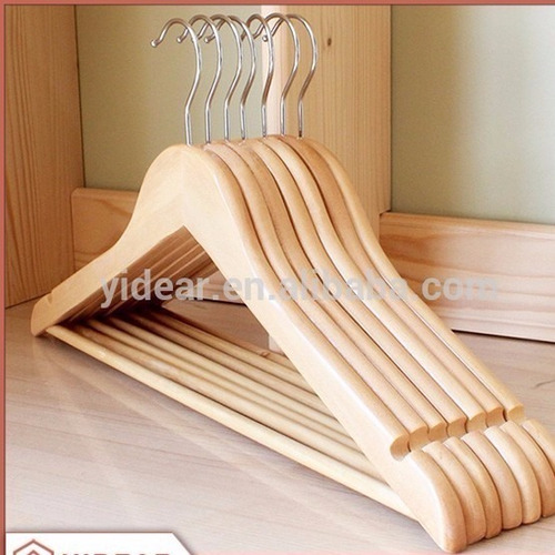 Imagen 2 de 6 de Colgadores De Ropa De Madera Por Docena Importado