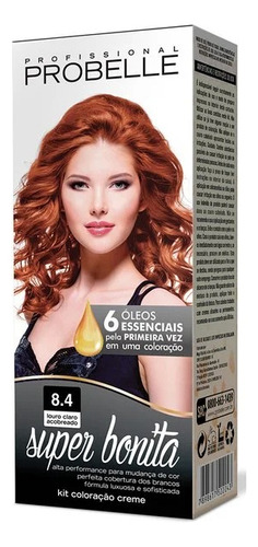 Coloração Super Bonita 50g Probelle Kit Coloração Creme Tom 8.4