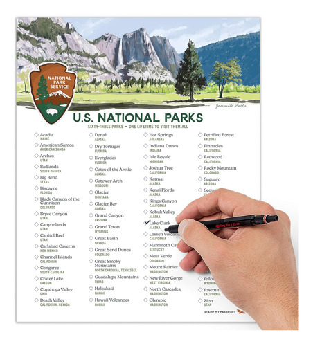 Stamp My Passport Lista De Verificación De Parques Nacionale