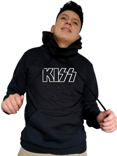 Sudadera Kiss Rock And Roll Con Gorro