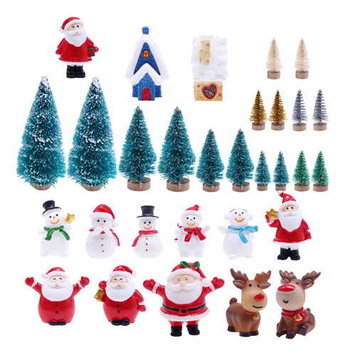 Mini De Navidad, Juego De , Accesorios Navideños Para Casa