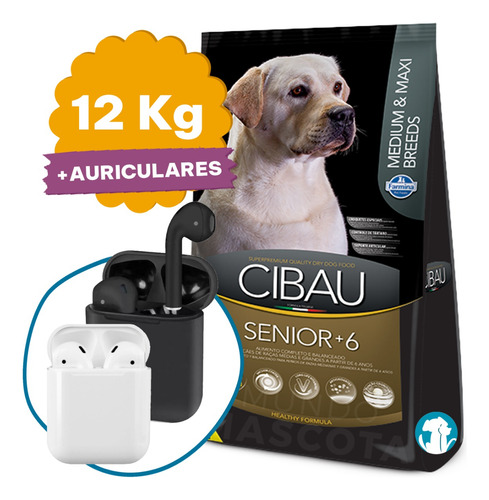 Comida Cibau Perro Senior Raza Med Y Grande 12 Kg + Regalo