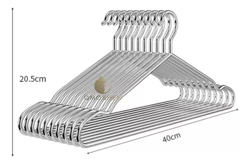 Perchas de metal de calidad para niños, gancho giratorio, ganchos de acero  inoxidable resistentes para ropa (10, niños, 12 pulgadas)