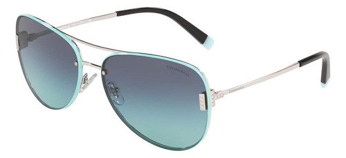 Tiffany & Co Tf - S Gafas De Sol Plateadas Con Lente Azure .