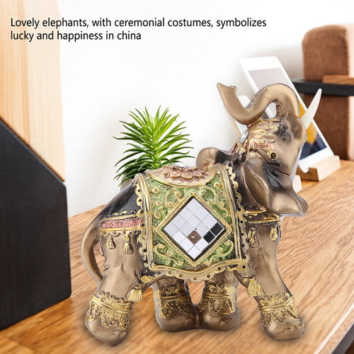Estatua De Elefante Verde De La Suerte Feng Shui