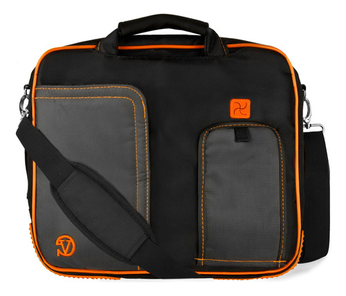 Vangoddy Negro Naranja Portatil Messenger Bolsa Hombro Para