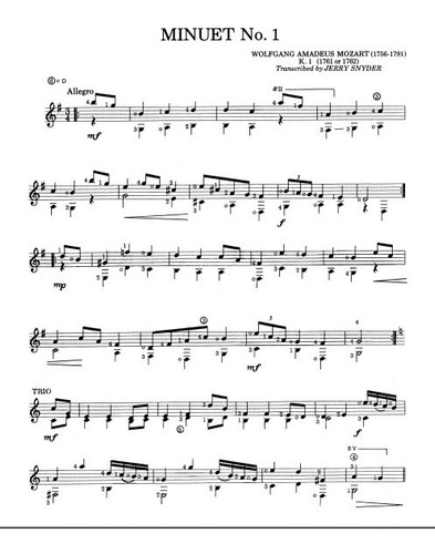 Mozart For Classical Guitar / Partituras De Guitarra