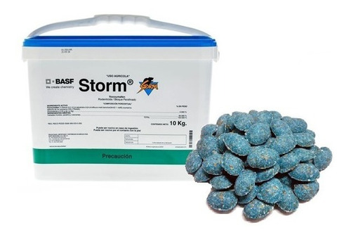 Veneno Mata Ratas Ratones Pastilla Azul Storm Basf Caja 10kg