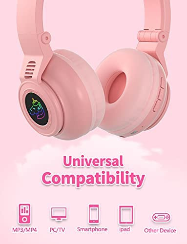 Yusonic Unicornio Auriculares Para Niños Para Niñas, Unicorn