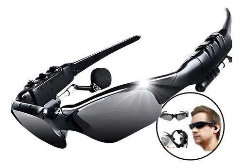 comprar Óculos De Sol Com Mp3 Dobrável Preto