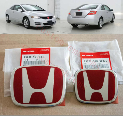 Emblemas Honda Civic Coupe 2006 +  Accord 2003 Al 2007  Crv