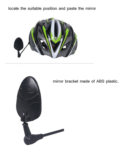 Espejo Retrovisor Ligero Ajustable De 360° Para Casco De Bic