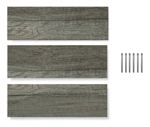 Set De 3 Repisas Flotantes Minimalistas Madera 50x15 Cm