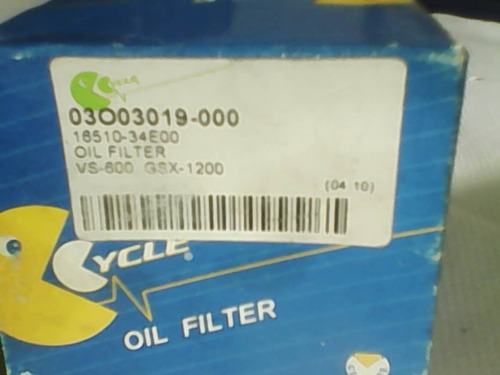 Filtro Aceite Oil Filter Moto 1651034e00 Gsx1200 Vs