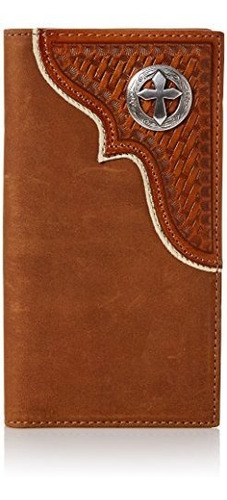 Nocona Hombres Cesta Cruz Rodeo Distressed, Brown, D1rgr