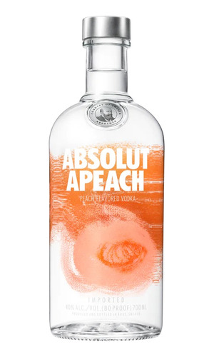 Miniatura Vodka Absolut Apeach 50ml (vidrio)