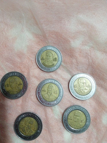 Monedas De 5 Pesos Del Bicentenario