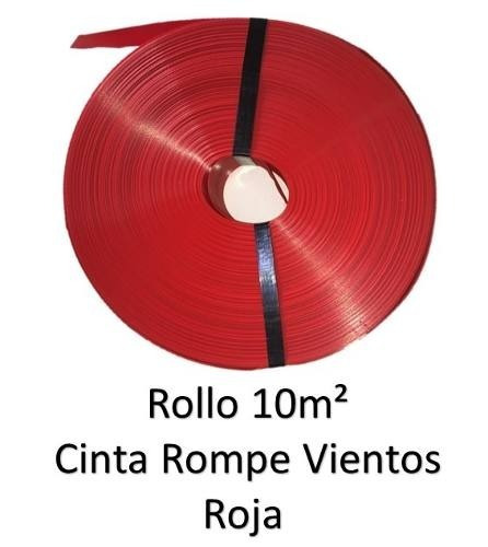 Cinta Rompeviento Rojo Para Malla Ciclonica 10m2 Ro10