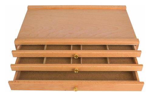 Drawing Tool Box 3 Layer Drawer Pigment Painting Beech