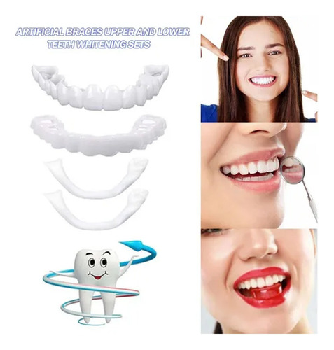 2kit Dientes Postizos Temporal De Silicona Carillas Dentales