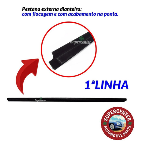 Kit Borracha Canaleta Pestana Pingadeira Gol G3 G4 4 Portas
