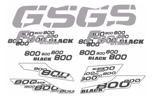 Adesivos Bmw F800gs Triple Black Kit Completo Trbck