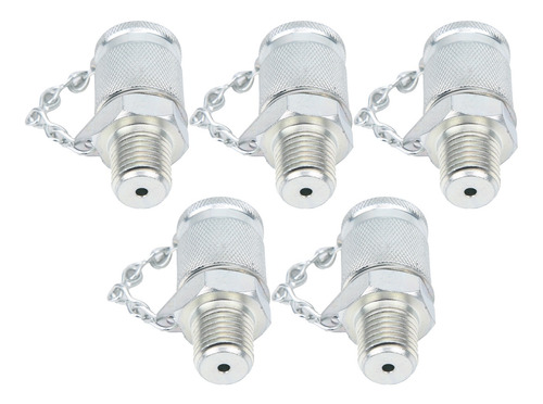 Imagen 4 de 10 de Conectores 5pcs Adaptador De Prueba Hidráulica Rosca Prueba
