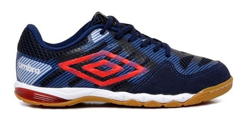 Tênis Futsal Umbro Pro Iv Of72119 Azul/branco/vermelho