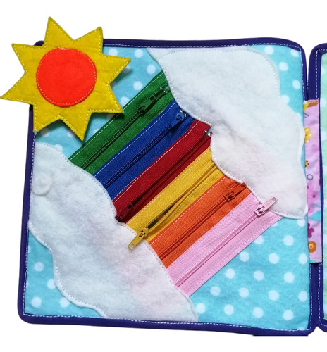Quiet Book, Libro Sensorial Personalizado 9 Activ. Y Portada