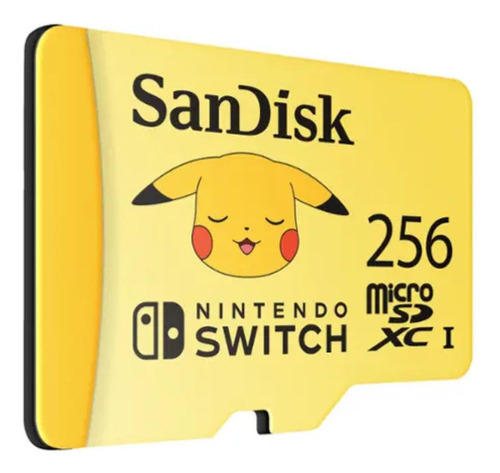 Memoria Microsdxc 256gb Sandisk Pikachu Sdsqxao-256g-gn6zk