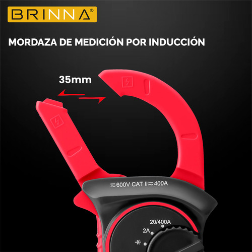 Pinza Amperometrica Brinna + Capacimetro Tester + Buscapolo