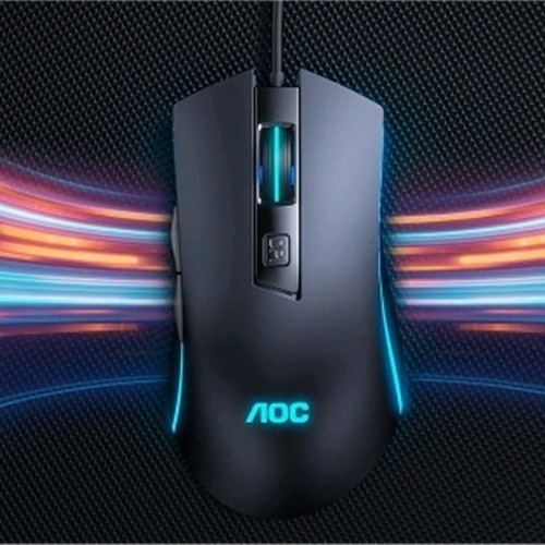 Mouse Gamer Profesional Usb Aoc Gm120 2400dpi Luces Rgb