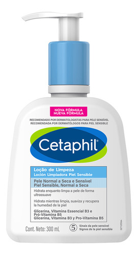 Locion Cetaphil Limpiadora Facial X 300ml Piel Sensible