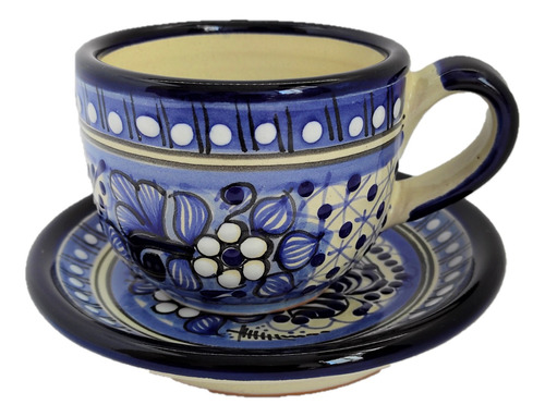 Terno Para Café O Té (taza Y Plato) Hecho De Talavera