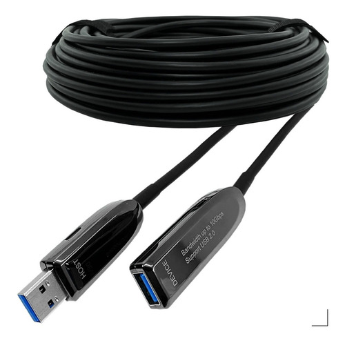 Extensor Usb 3.0 Fibra Óptica 10gbps Amplificado - 30 Metros