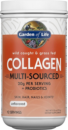 Garden Of Life Collagen Multi Sourced Colágeno Polvo 270gr