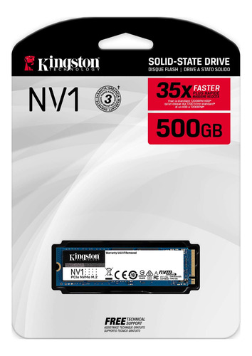 Imagen 3 de 3 de Disco sólido interno Kingston NV1 SNVS/500G 500GB