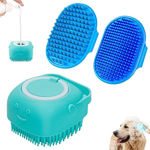 Cepillo Para Perro De Ducha (azul)