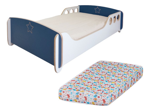 Cama Infantil Juvenil Montessori Incluye Colchon 140x80x12