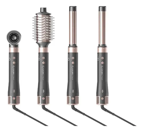 Multi Styler Gama Italy Uniq Aura 4 En 1 Seca, Modela, Alisa, Riza Y Da Volumen 1500w - Negro