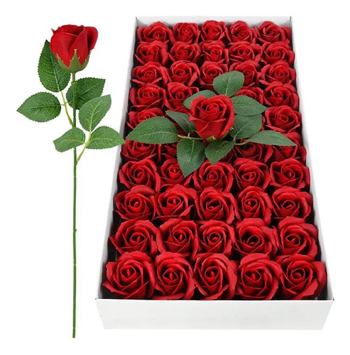 Pack 50 Unid Rosas A Base De Jabón Para Decoraciones -  Glov
