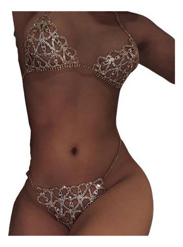 Conjunto De Bikini Crystal Body Chain Set De Bikini Crystal