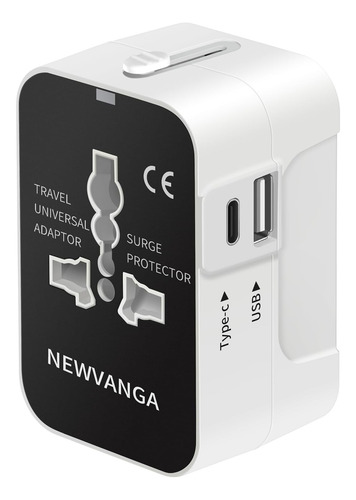 Adaptador De Viaje Internacional Universal Todo En Uno, Carg