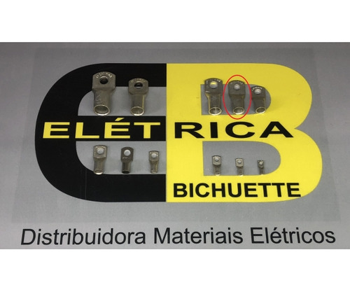 Kit 10 Terminal Olhal Compressao Cobre Estanhado 120mm Intel